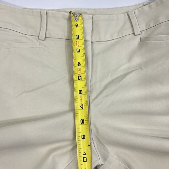 Loft Marisa The Riviera Career Pants cropped dress pants Cream Size 8P - Picture 9 of 12